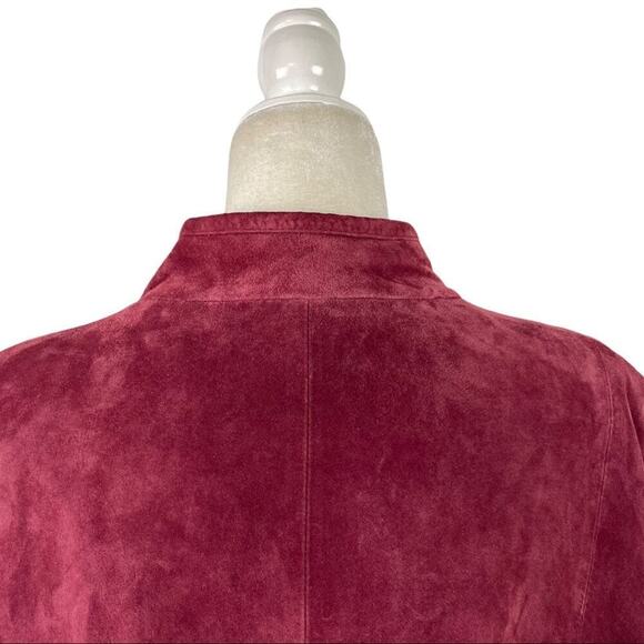 Linea by Louis Dell'Olio 100% Suede & Leather Cross Stitching Jacket Boho SZ 1X - Picture 12 of 15